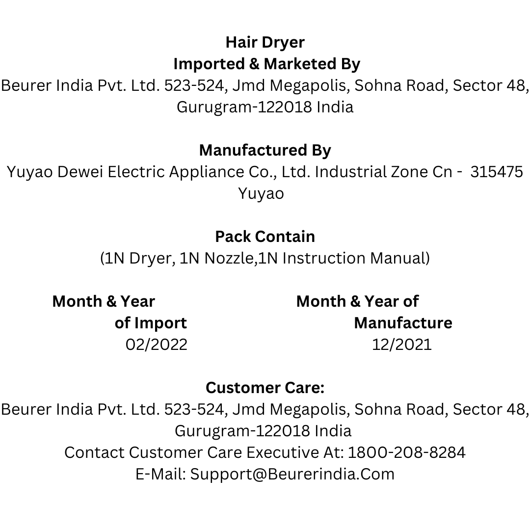 Beurer HC 30 Hair Dryer