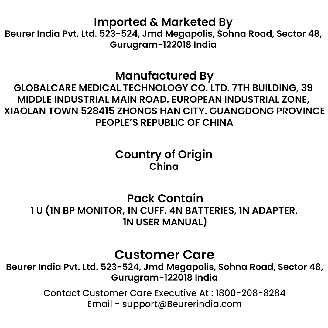 BM 28 Blood Pressure Monitor With Adaptor
