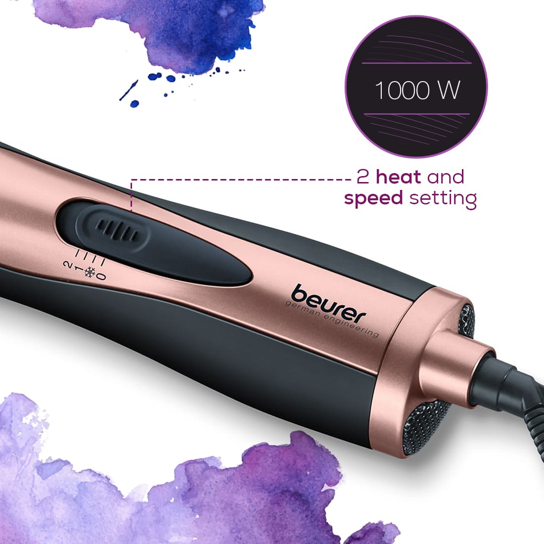 2 Heat Hot Hair Brush