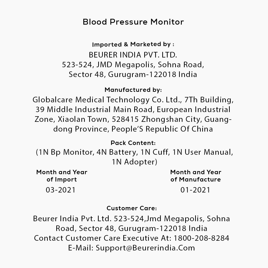 BM 28 Blood Pressure Monitor Without Adaptor