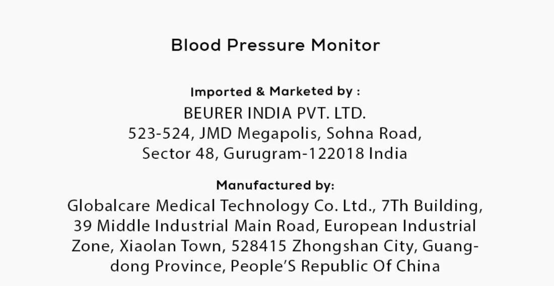 BM 27 Upper Arm Blood Pressure Monitor
